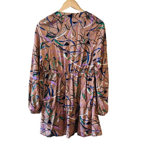 Open Edit Abstract Print Tiered Dress Size S Small - Picture 4 of 10